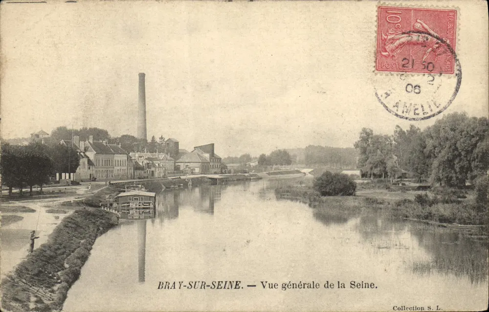 Bray-sur-Seine — Vue générale de la Seine — Collection S. L. - Recto