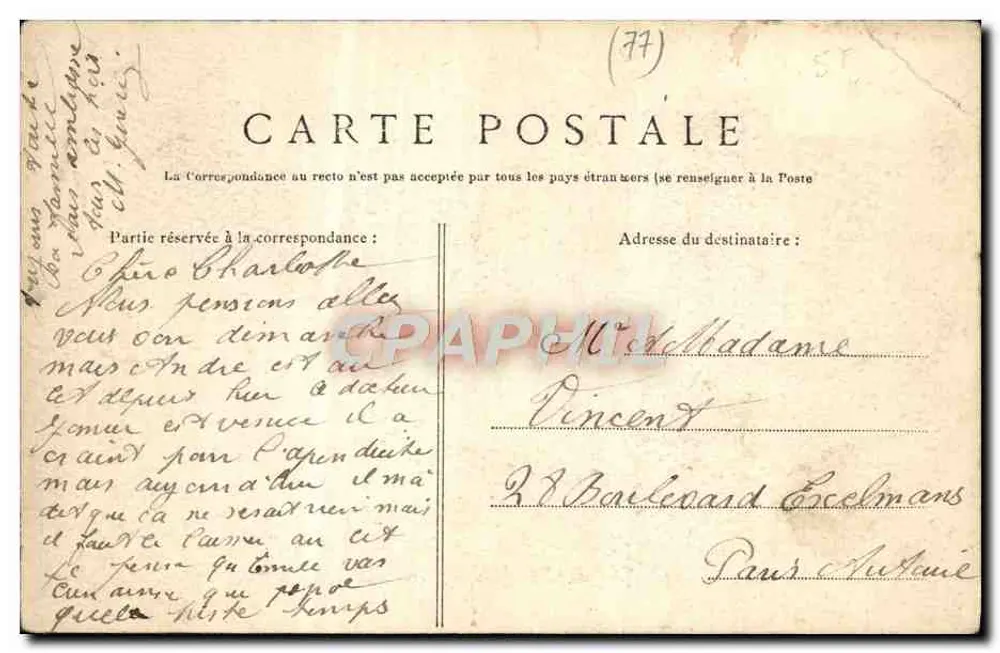 Bray-sur-Seine — Vue générale de la Seine — Collection S. L. - Verso