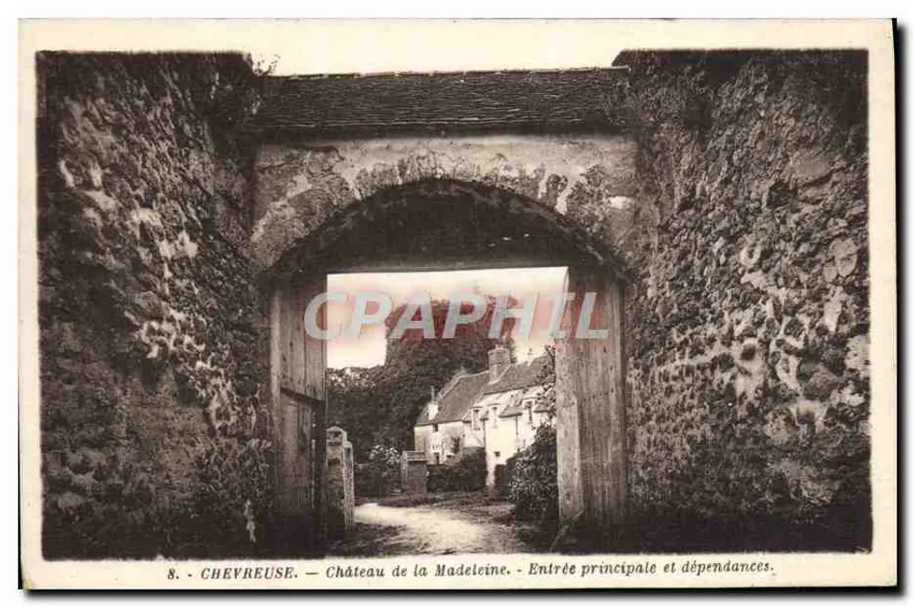 Chevreuse — Château de la Madeleine — Haupteingang und Anbauten - Vorderseite