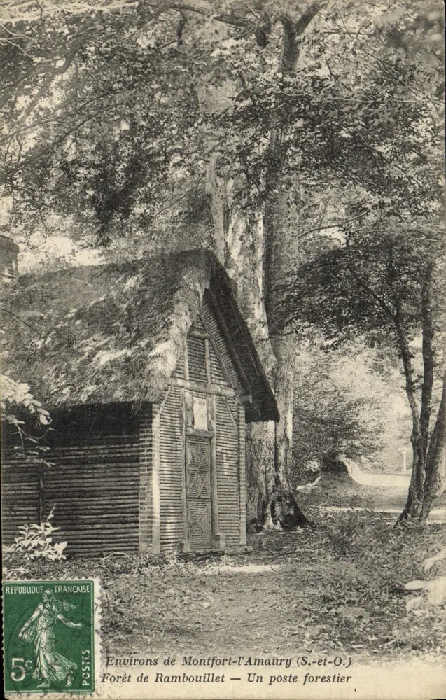 Forêt de Rambouillet — Ein Waldpostamt — Umgebung von Montfort-l'Amaury (S.-et-O.) - Vorderseite