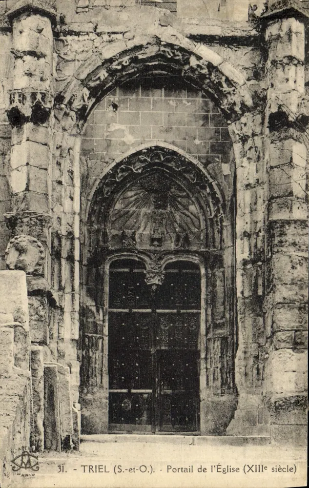 Triel-sur-Seine (S.-et-O.) — Portal Kościoła (XIII wiek) — L'Abétilé, Paryż - Awers