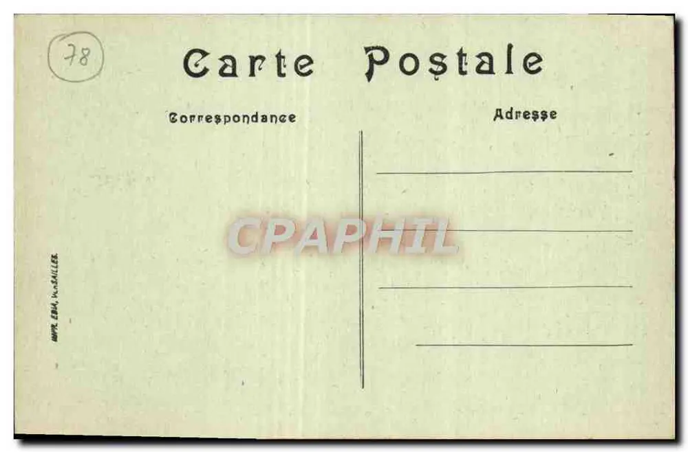 Schloss Versailles — Kapelle und Flügel Louis XV — Verlag N. SALLIER, n° 5 - Rückseite