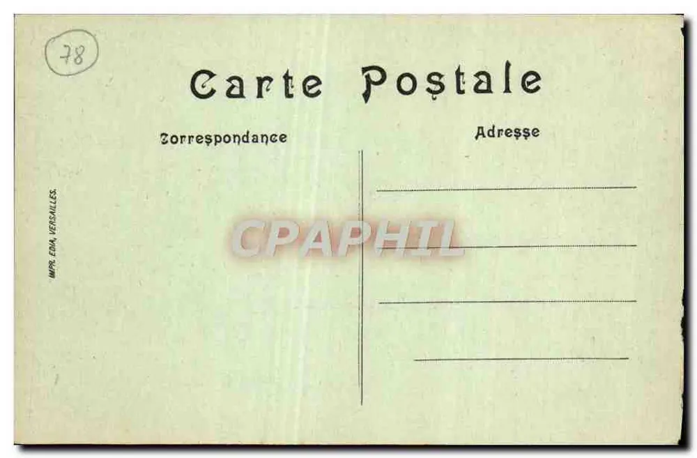Versailles — Hameau de Trianon — Die Käserei — Verlag IMPR. EDA VERSAILLES, Nr. 245 - Rückseite