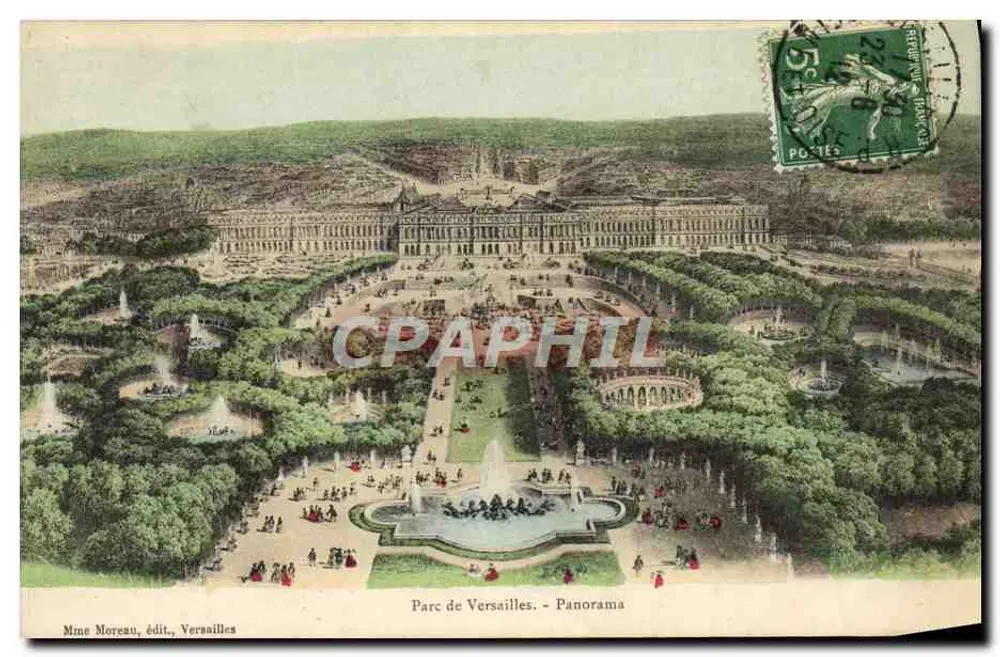 Parque de Versailles - Panorama — Mme Moreau, editora, Versailles - Frente