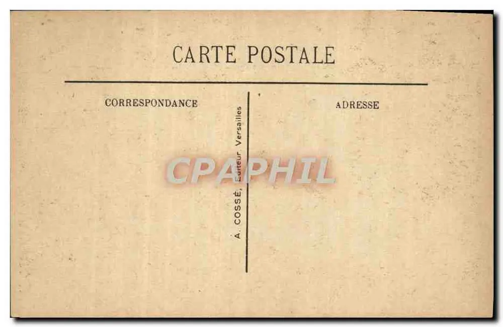 Versailles - Der Park. Die Grotte der Apollon-Bäder — Verlag A. Cossé - Rückseite