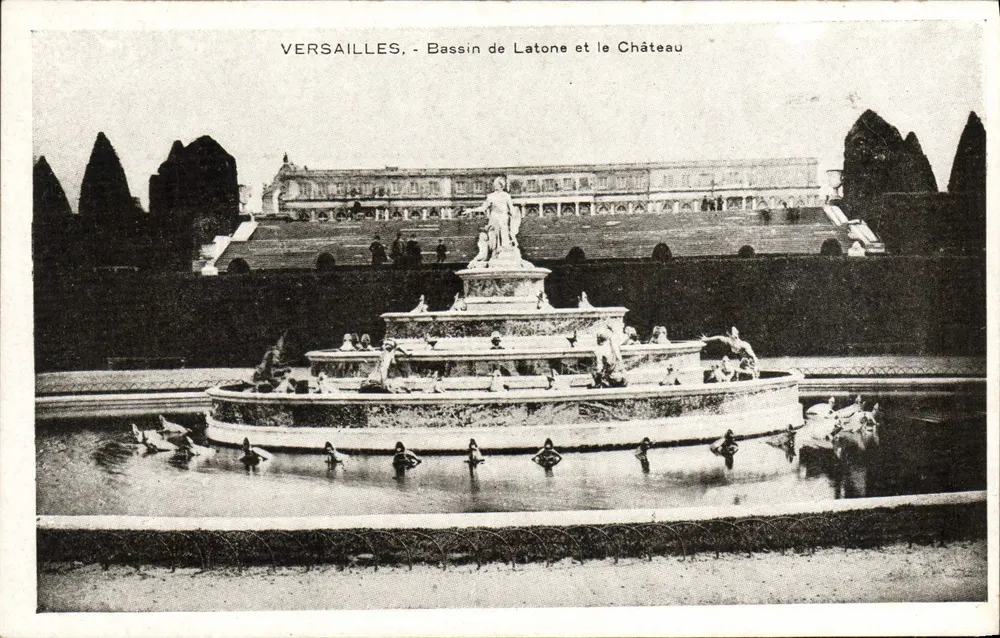 Versailles - Bassin de Latone und das Schloss — Verleger A. Cosse - Vorderseite
