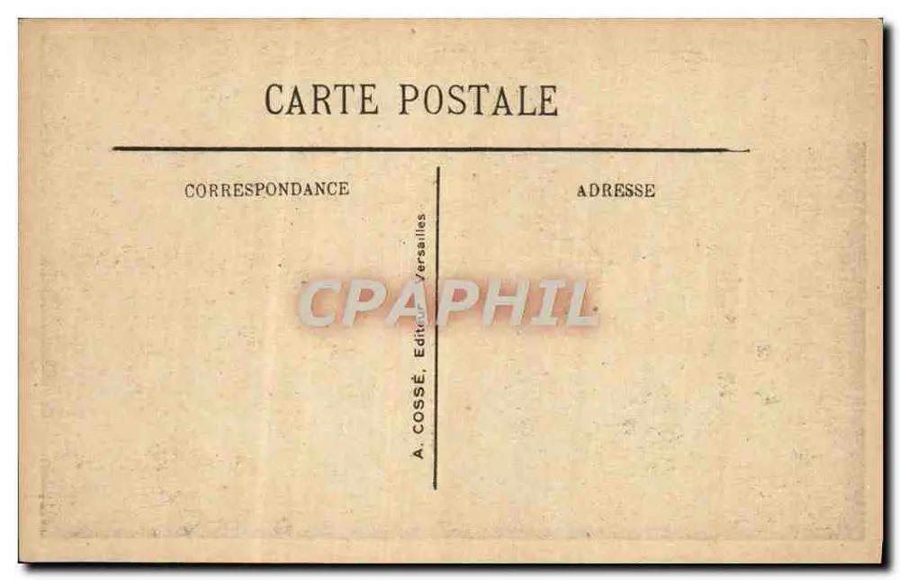 Versailles - Facha do Castelo, lado do Parque — A. Cosse, Editor Versailles - Verso