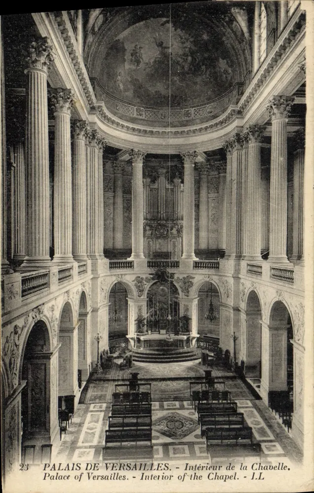 Palácio de Versalhes — Interior da Capela — I.L. n°23 - Frente