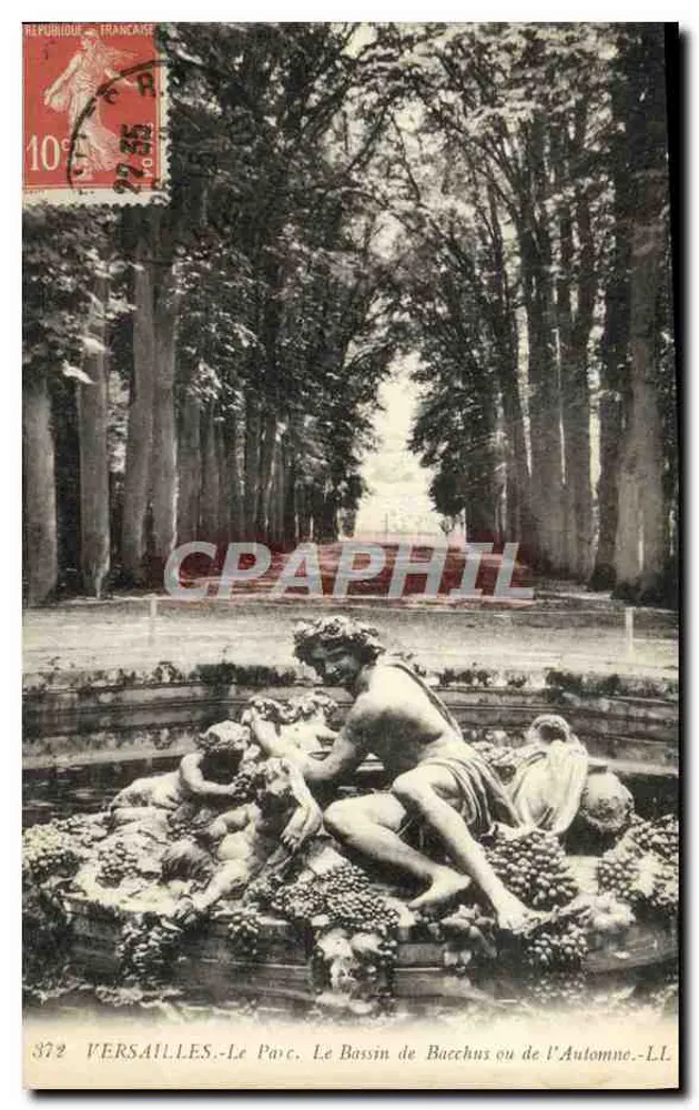 Versailles - Der Park. Der Bacchus- oder Herbstbecken - L.I. - Vorderseite
