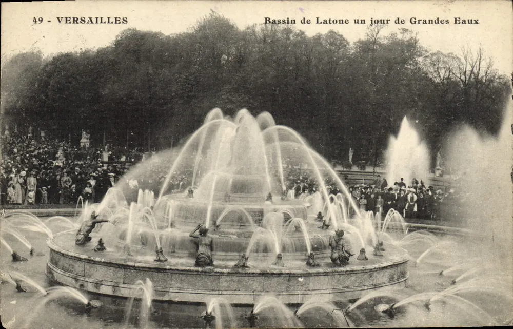 Versailles — Bassin de Latone an einem Tag der Grandes Eaux — unbekannter Verleger, n° 49 - Vorderseite