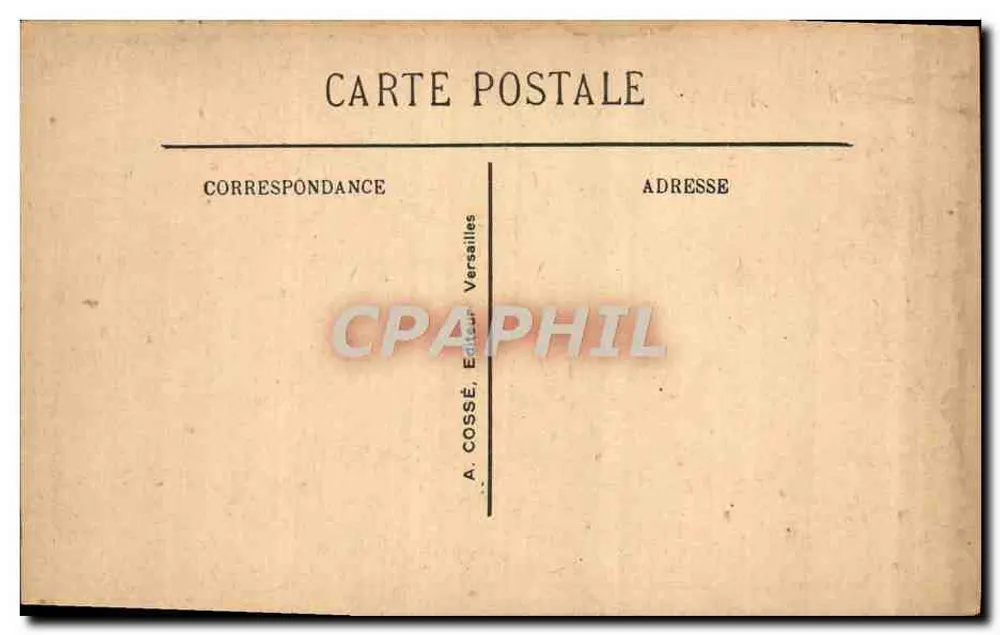 Versailles - Le Parc. La Grotte des Bains d'Apollon — A. Cossé, éditeur - Verso