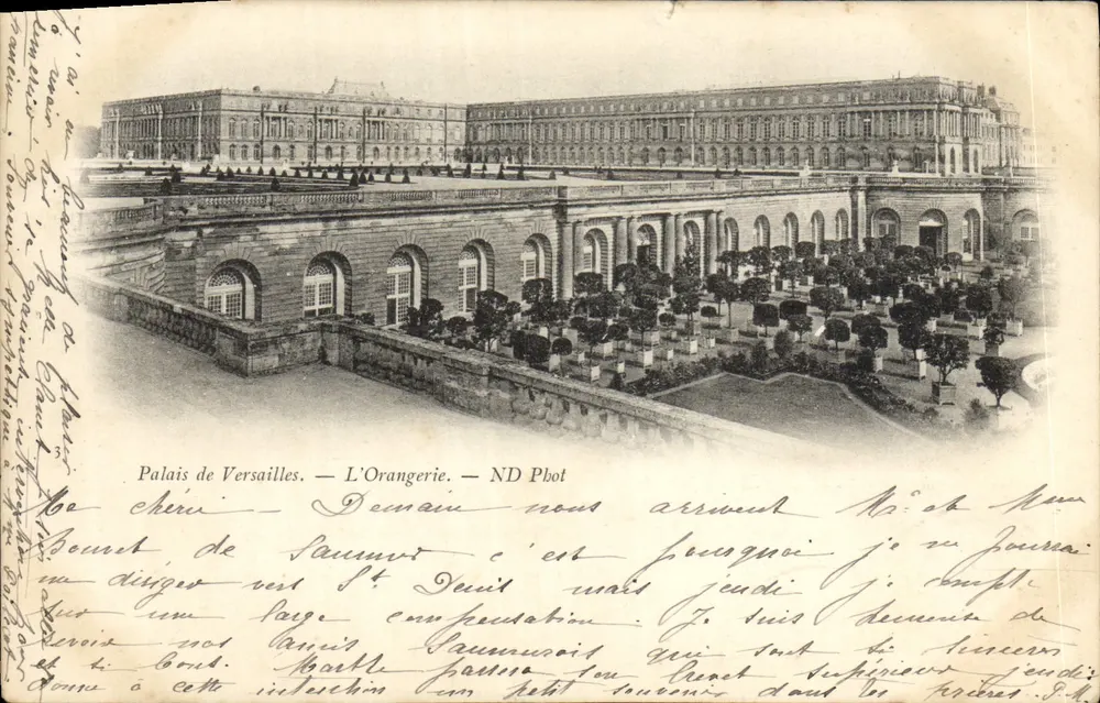 Palácio de Versalhes — A Orangerie — ND Phot - Frente