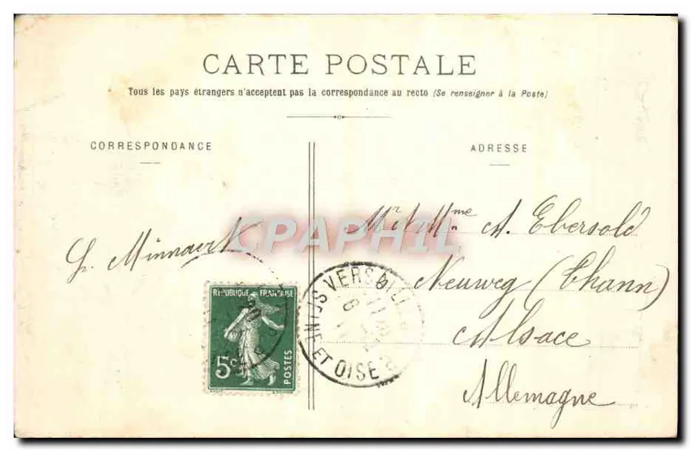 Versailles — Galeria dos Espelhos — Edição do Grand Saint-Bonis n°56 - Verso