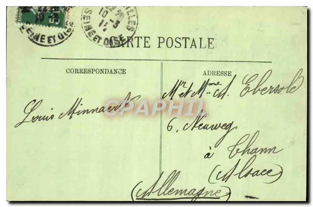 Versailles — O Parque — A Orangerie — LL. — n°100 - Verso