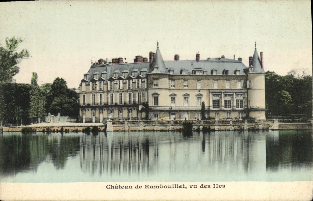 Castelo de Rambouillet, visto das Ilhas — A. Bourdier, Versailles - Frente