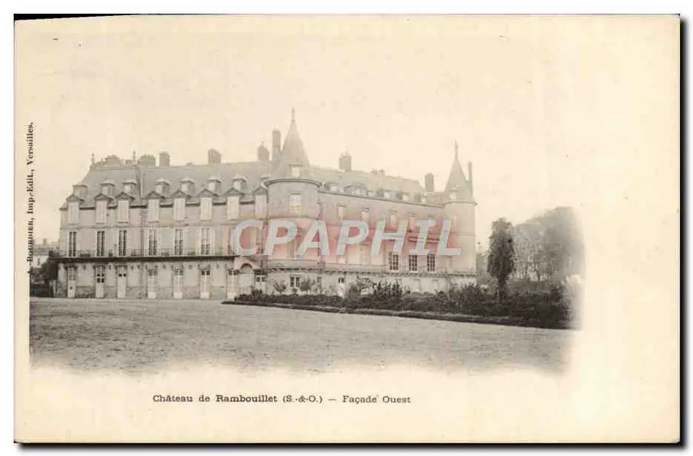 Castelo de Rambouillet — Fachada Oeste — Imp. Kidd, Versailles - Frente