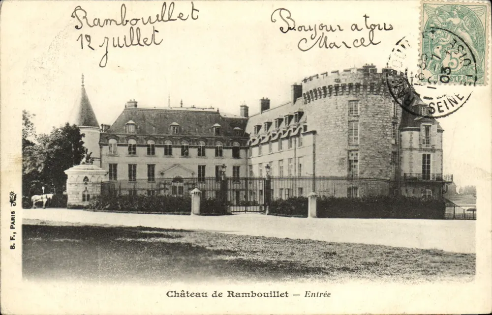 Castelo de Rambouillet — Entrada — B.F. Paris - Frente