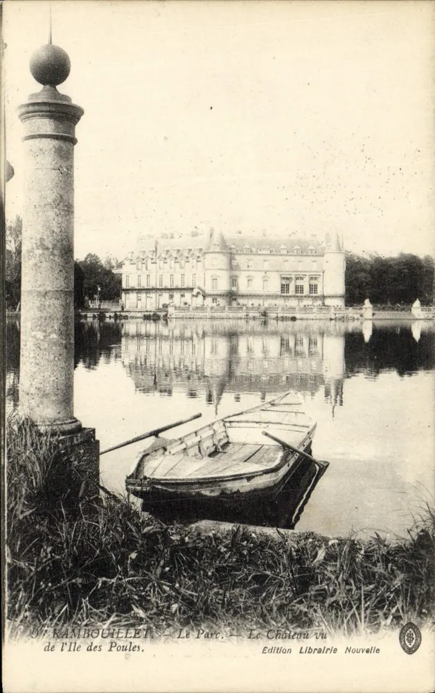Rambouillet — Der Park — Das Schloss von der Insel der Hühner gesehen — Edition Librairie Nouvelle - Vorderseite