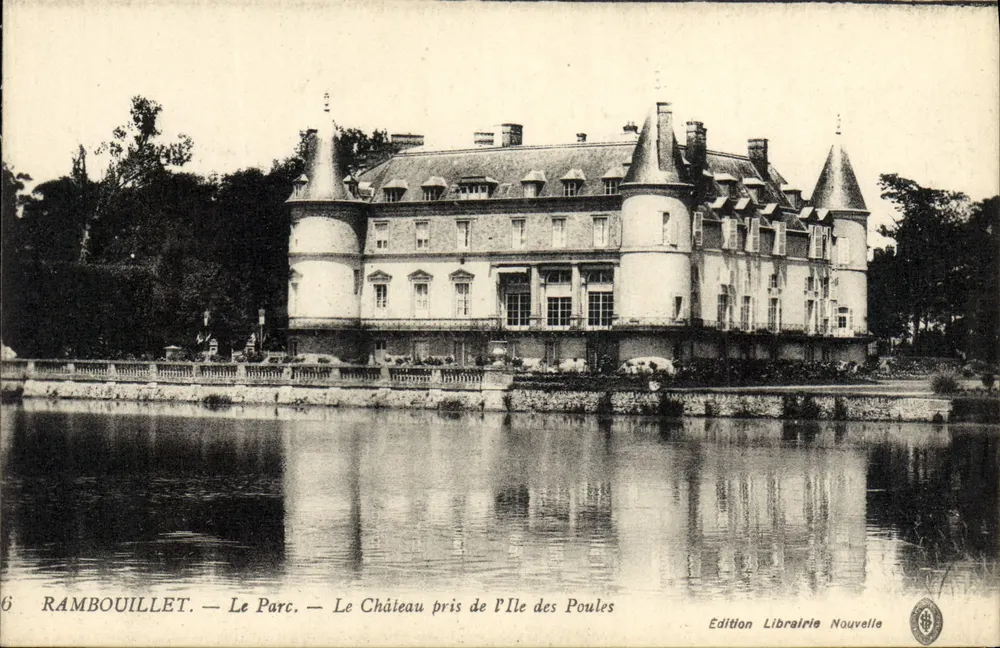 Rambouillet — Blick auf den Park — Blick auf das Schloss von der Insel der Hühner — Edition Librairie Nouvelle - Vorderseite