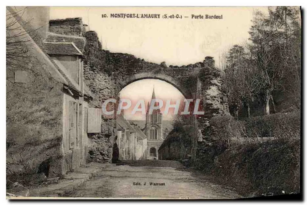 Montfort-l'Amaury (S.-et-O.) — Porte Bardoni — Edit. J. Warrant - Recto
