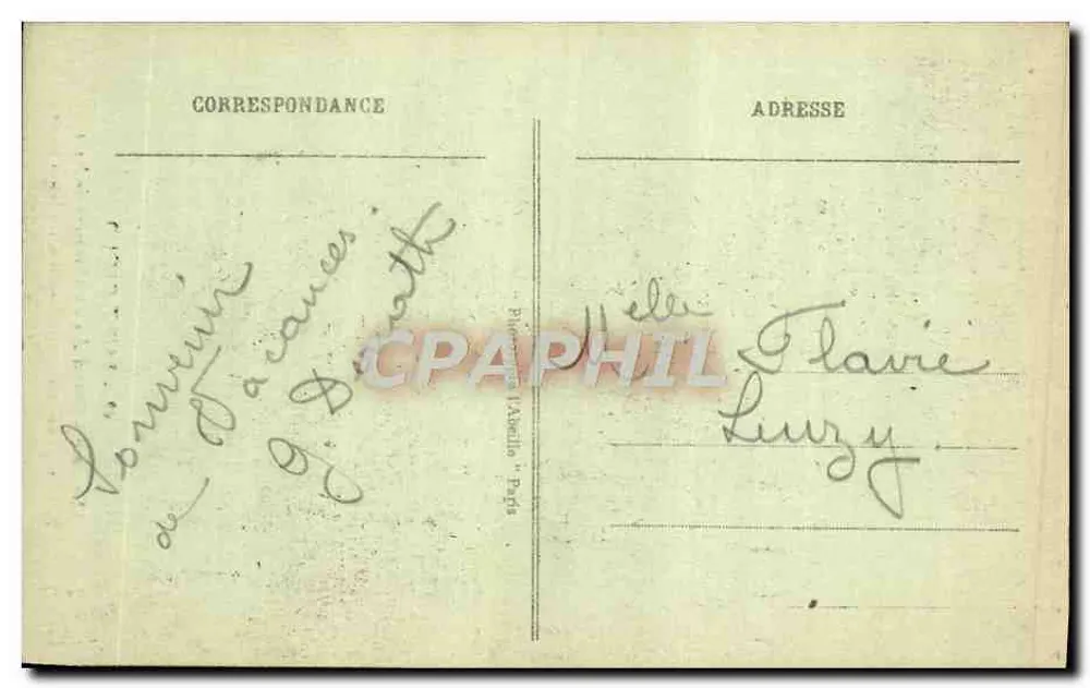 Saint-Cloud - Grand Jet von 42 Metern Höhe - Verlag L. Abeille, Nr. 69 - Rückseite