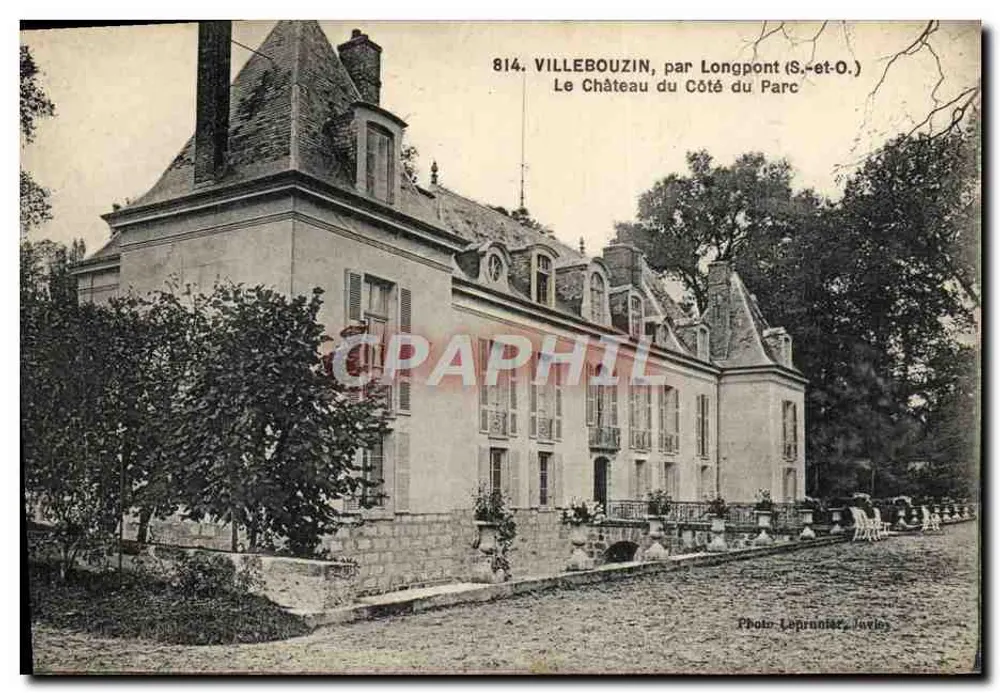 Villebouzin, von Longpont (S.-et-O.) — Das Schloss am Rand des Parks — Photo Leproux, Juvigny - Vorderseite