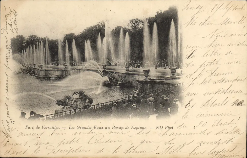 Parc de Versailles — Les Grandes Eaux du Bassin de Neptune — ND Phot - Recto