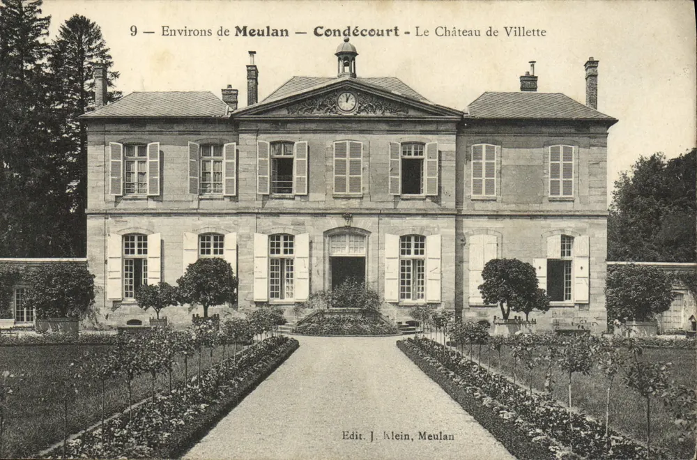 Castelo de Villette — Ao redor de Meulan — Condécourt — Edit. J. Klein, Meulan - Frente