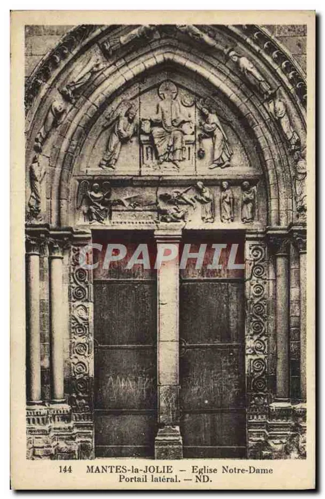 MANTES-la-JOLIE — Kirche Notre-Dame — Seitenportal - Vorderseite