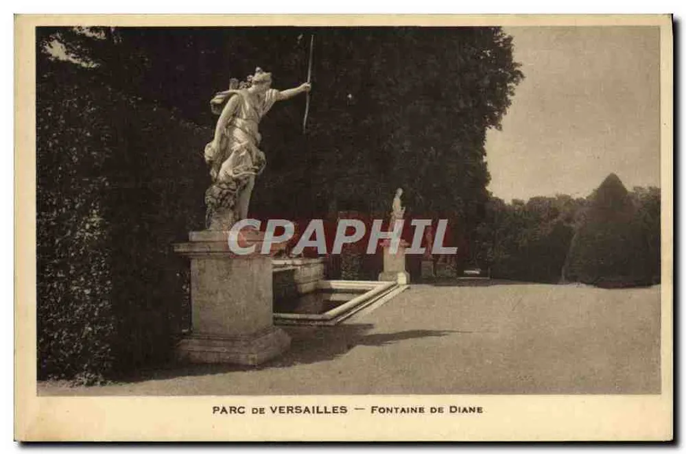 Parc de Versailles — Fontaine de Diane — Editor desconhecido, número de série não visível - Frente