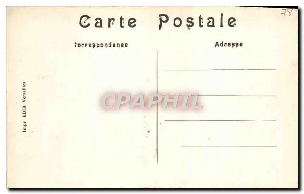 Panorama Versaille — widok z lotu ptaka zamku i ogrodów — Impr. EDIA Versailles - Rewers
