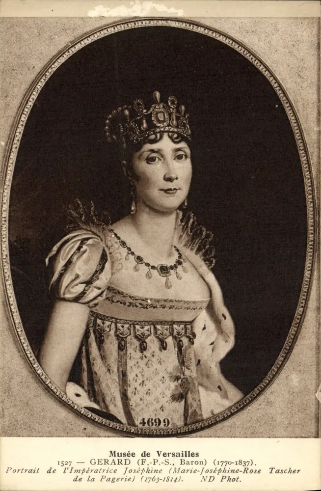 Retrato da Imperatriz Joséphine (Marie-Joséphine-Rose Tascher) — Museu de Versailles — GERARD (F.P.-S., Barão) n° 4699 - Frente