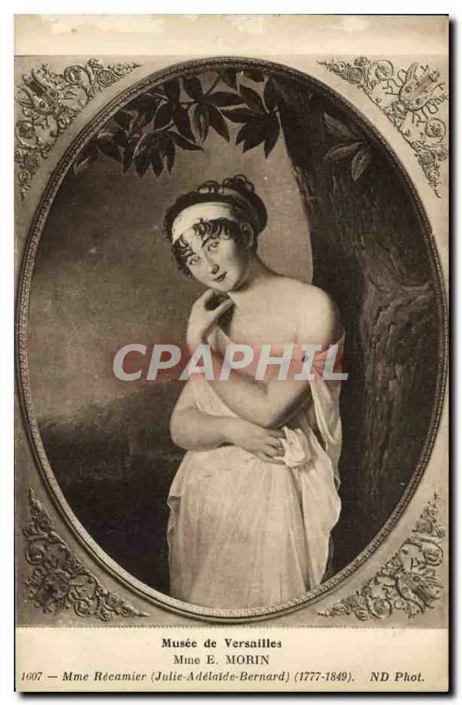 Mme Récamier — Retrato por Mme E. Morin — Museu de Versailles - Frente