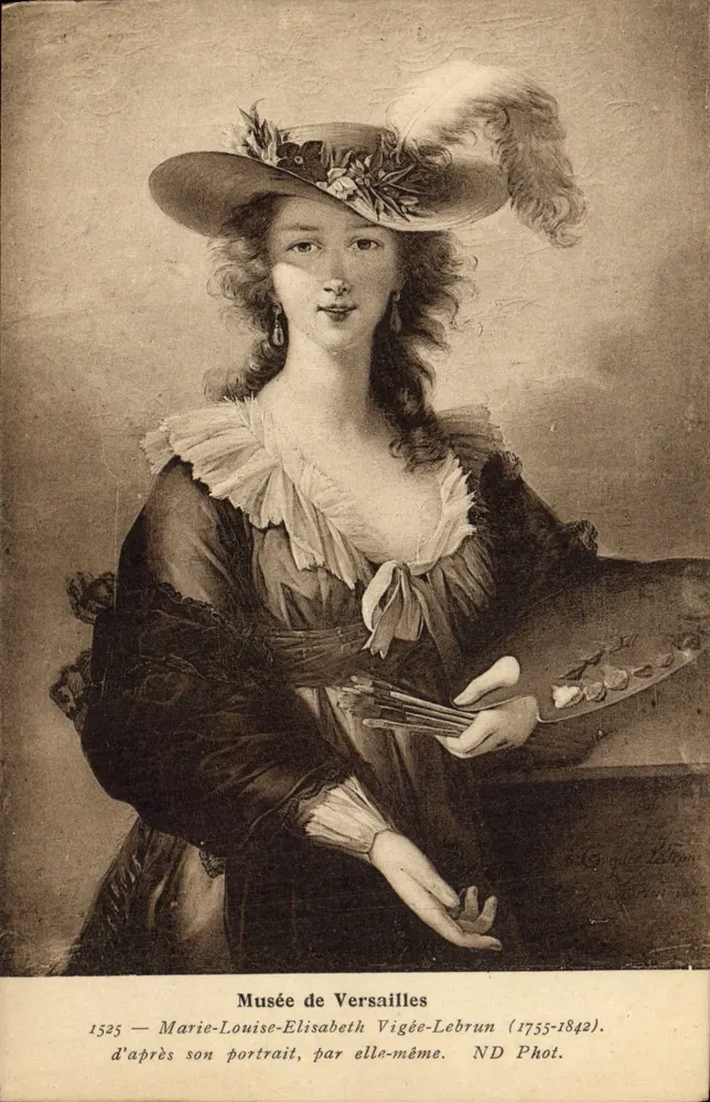 Marie-Louise-Elisabeth Vigée-Lebrun — Retrato por ela mesma — Museu de Versailles - Frente
