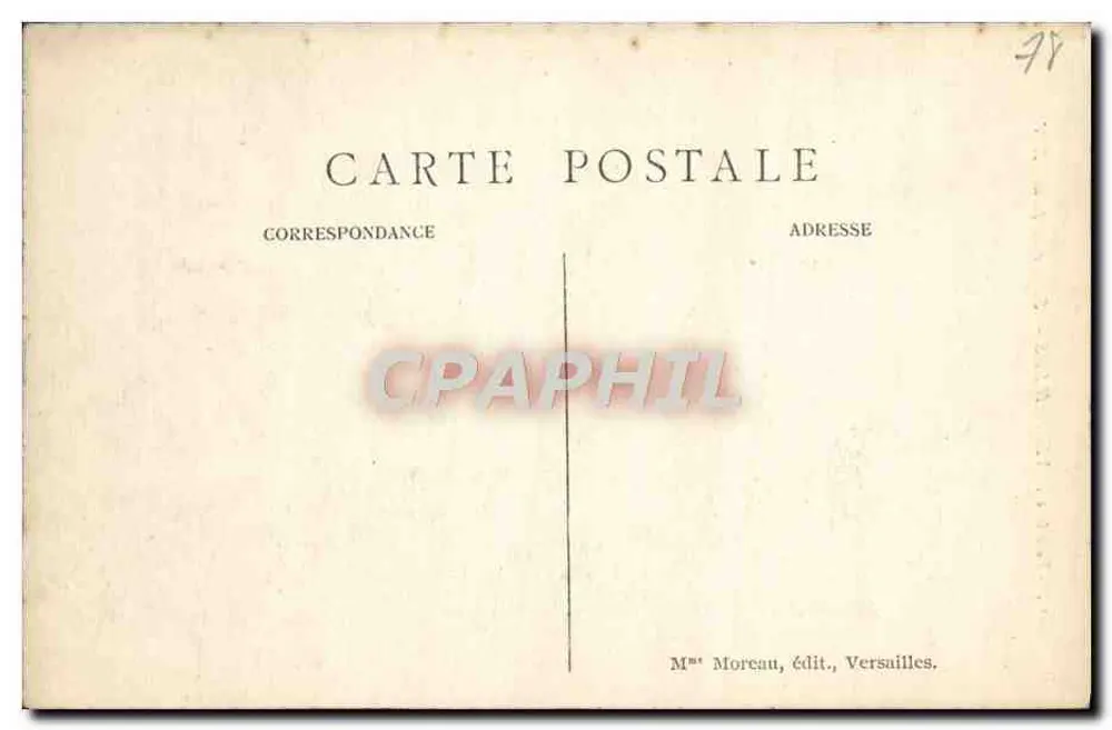 Castelo de Versalhes — Estátua de Luís XIV — Mme Moreau, editora, Versalhes - Verso