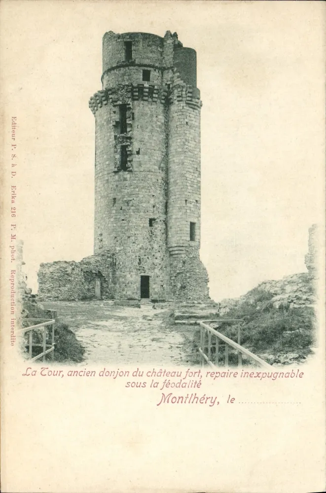 La Tour, antigo donjon do castelo fortificado de Montlhéry — editor P. S. à D. — n° 316 - Frente