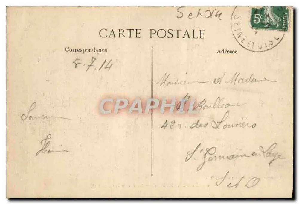 Floresta de Carnelle — A Pedra Turquesa (3) — Editor: P. G. Mont, Nesmont-sur-Oise - Verso