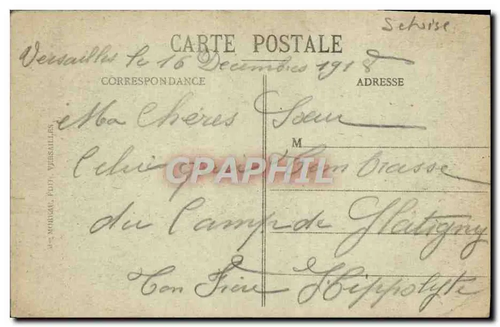 Versailles - Fachada do Grand Trianon — editor N°25 - Verso