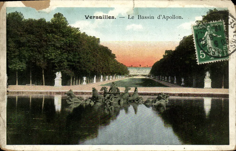Versailles. — Le Bassin d'Apollon. — Éditeur : Imprimerie de la République Française - Anverso