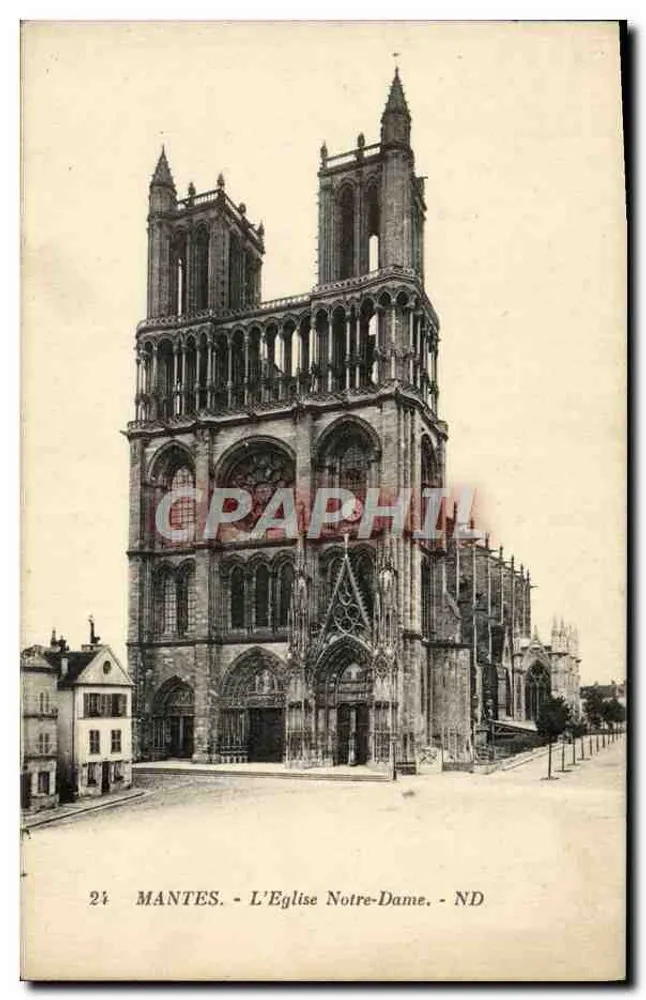 Mantes - A Igreja Nossa Senhora - ND - Frente