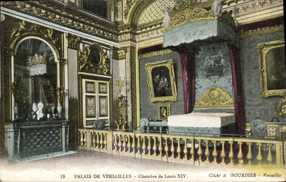 Palais-de Versailles - Chambre de Louis XIV — Cliché A. BOURDIER - Versailles - Recto