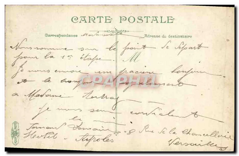 Casa de campo com escada e arcada — editor não identificado, n° de série não visível - Verso