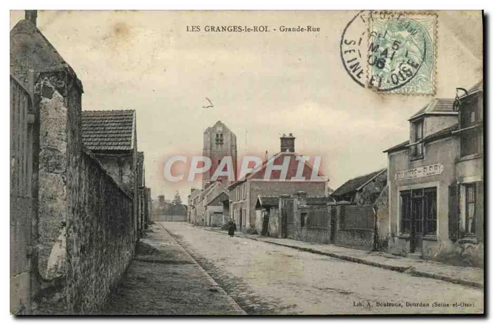 Les Granges-le-Roi - Hauptstraße — Verleger Lah A. Boulroue, Douardan (Seine-et-Oise) - Vorderseite