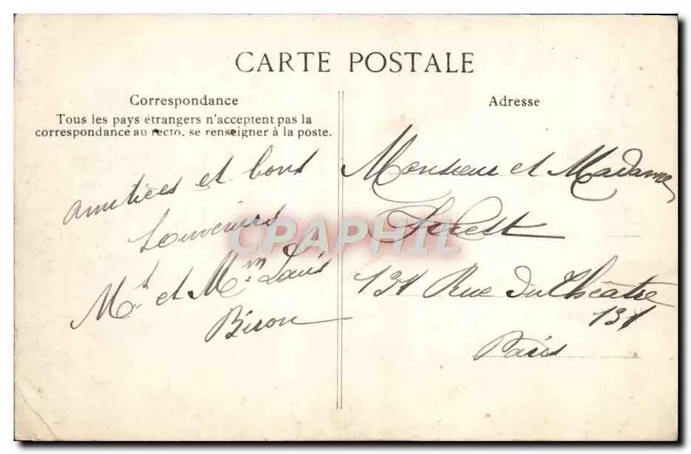 Versailles — Bassin des Cent Tuyaux — editor C.P.D. n°234 - Verso