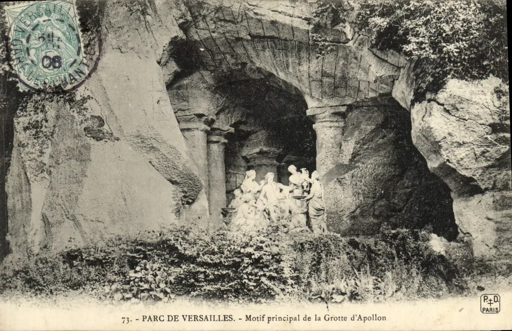 Parc de Versailles — Motif principal de la Grotte d'Apollon — P. D. Paris n°73 - Recto