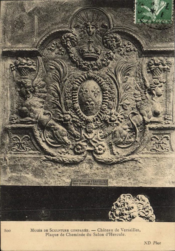 Castelo de Versalhes — Placa de Lareira do Salão de Hercule — ND Phot, n°800 - Frente