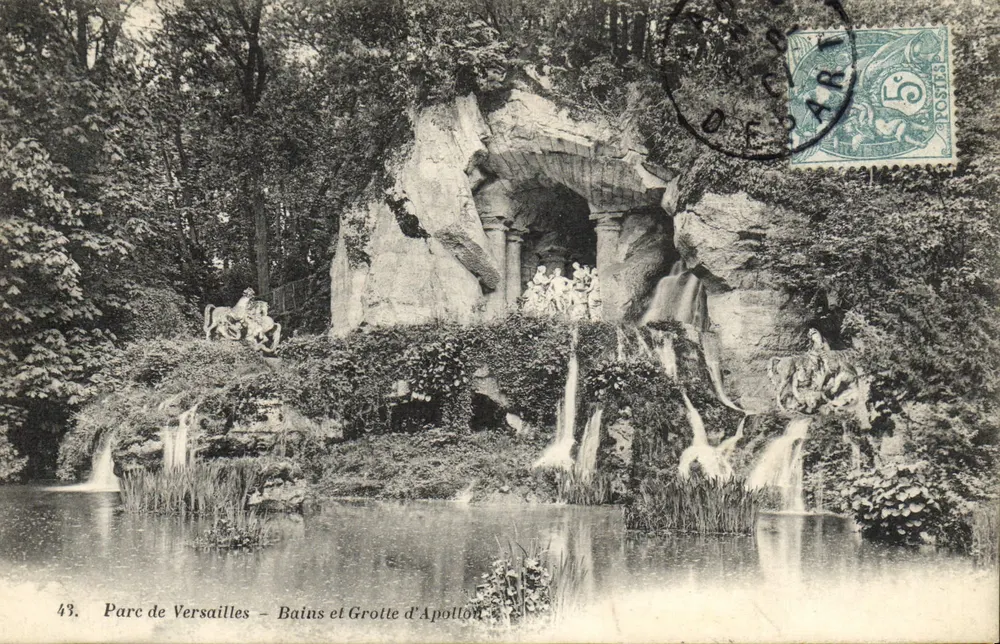 Parque de Versailles – Banhos e Gruta de Apolo — Héliotypie Bourdier Faucheux, n°43 - Frente