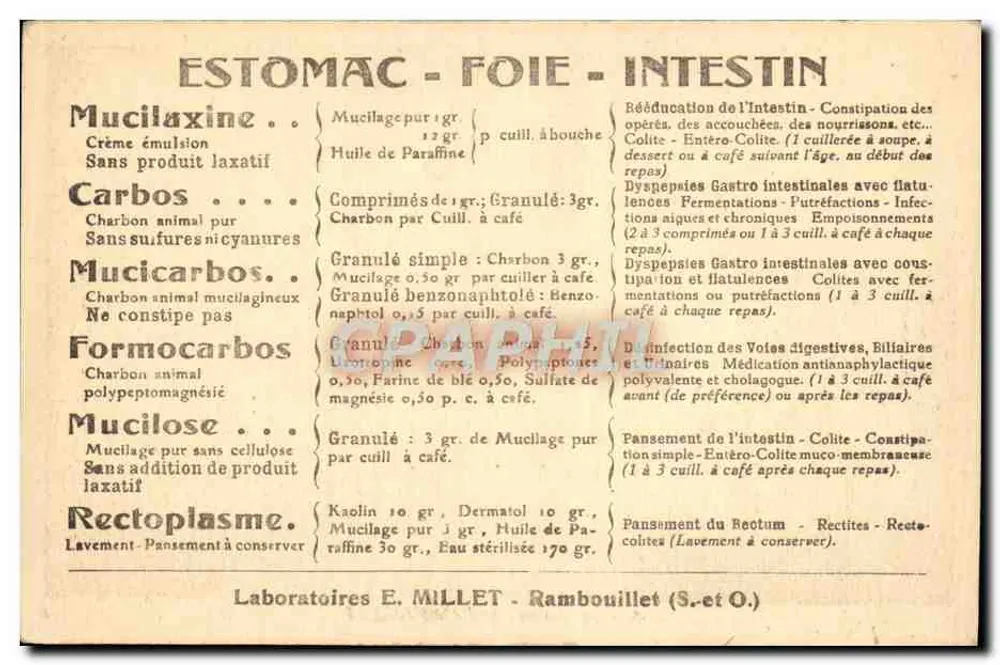 O Castelo de RAMBOUILLET — n°268 - Verso