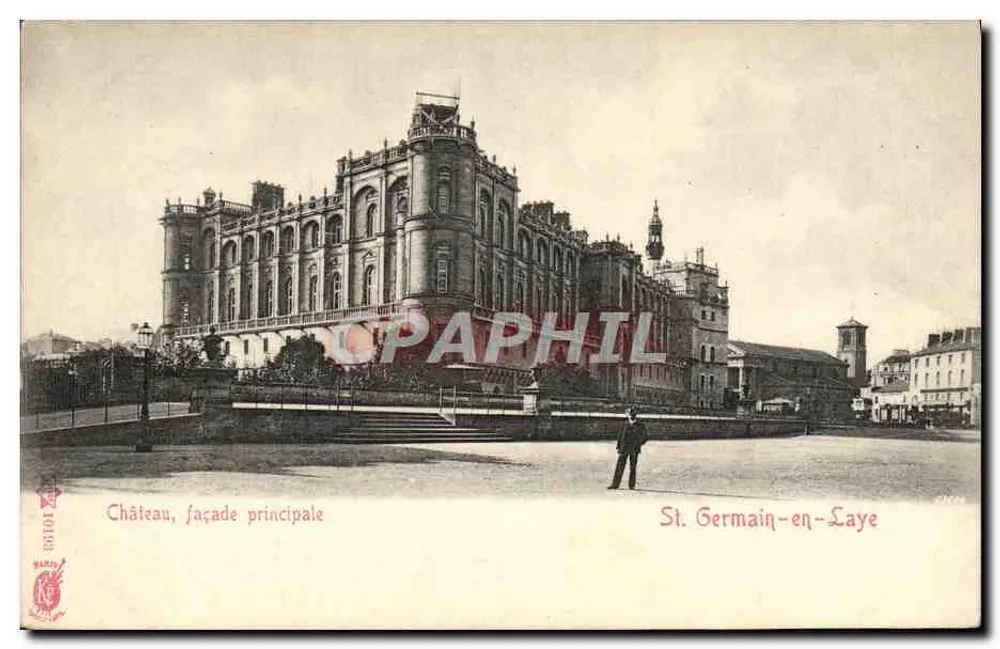 Castelo, fachada principal — Saint-Germain-en-Laye — editor 'M. Léon' n°10158 - Frente