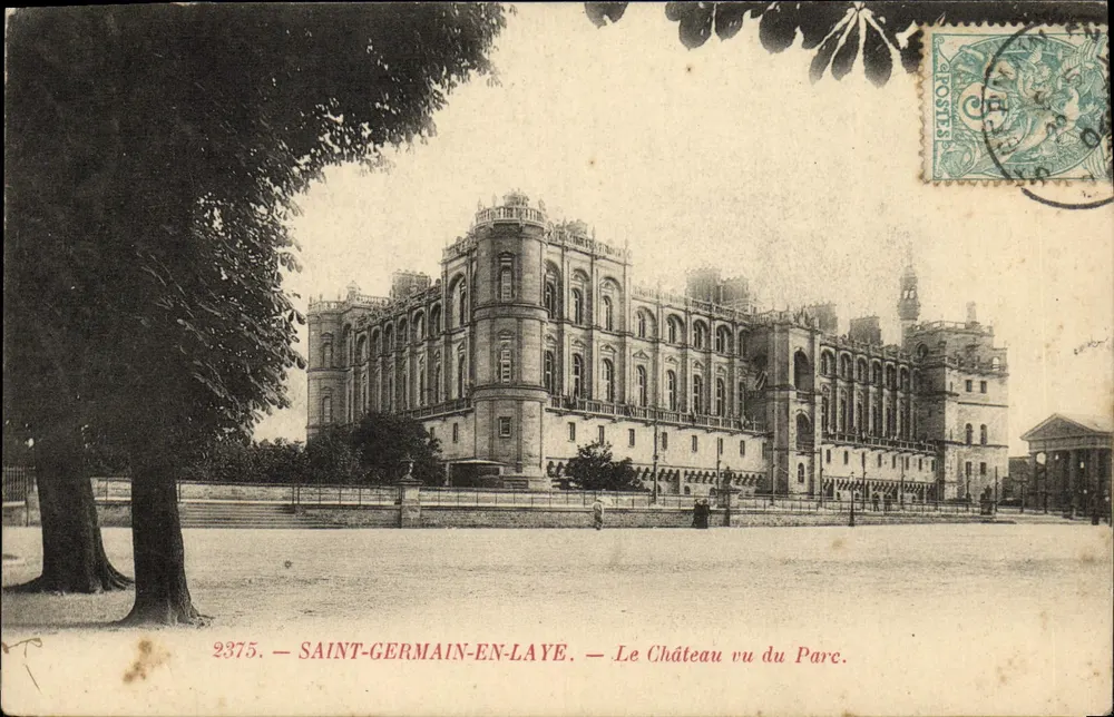 SAINT-GERMAIN-EN-LAYE — O Castelo visto do Parque — Fototipia A. Rep & Fillette em Château-Thierry, n° 2375 - Frente